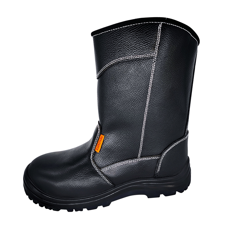 SS360 Bróga Cosanta Leathar Lán-Ghráin Ard-Chaitheamh-Friotaíochta