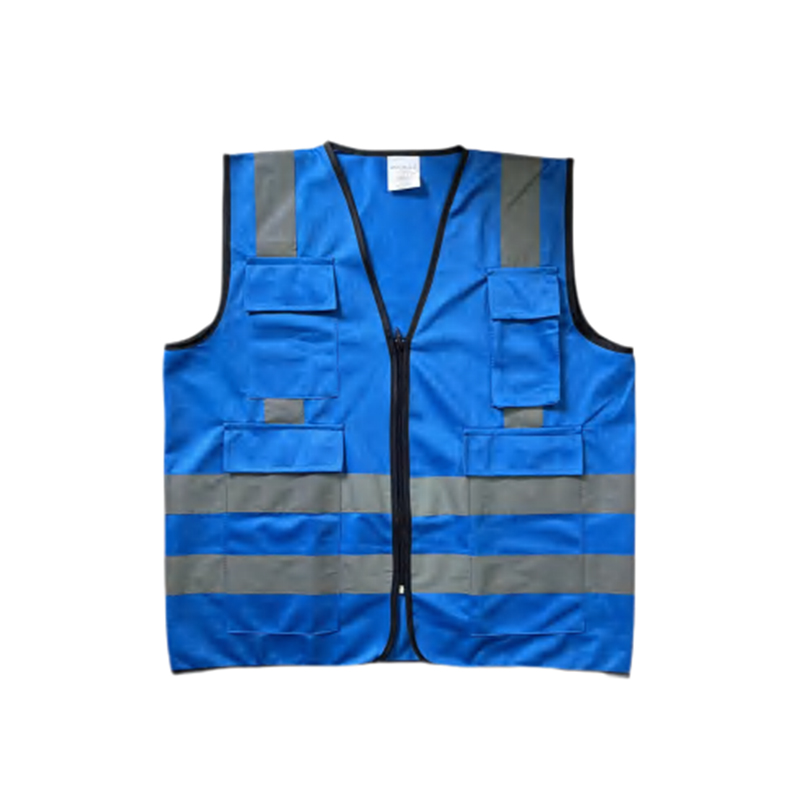 RF011 Hi Vis Vest Sábháilteachta Machnamhach Tógála Tráchta Le Zipper